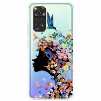 Capa Para Xiaomi Redmi Note 11 / 11S Linda Cabeça De Flor