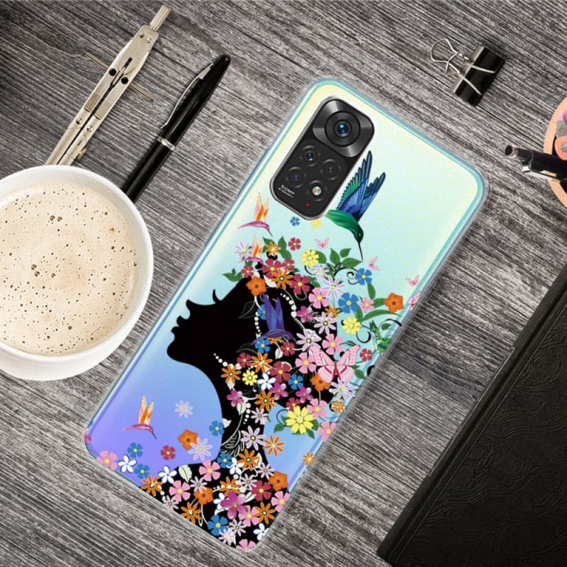 Capa Para Xiaomi Redmi Note 11 / 11S Linda Cabeça De Flor