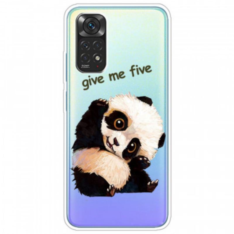 Capa Para Xiaomi Redmi Note 11 / 11S Panda Sem Costura Dá-me Cinco