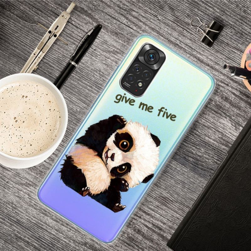 Capa Para Xiaomi Redmi Note 11 / 11S Panda Sem Costura Dá-me Cinco