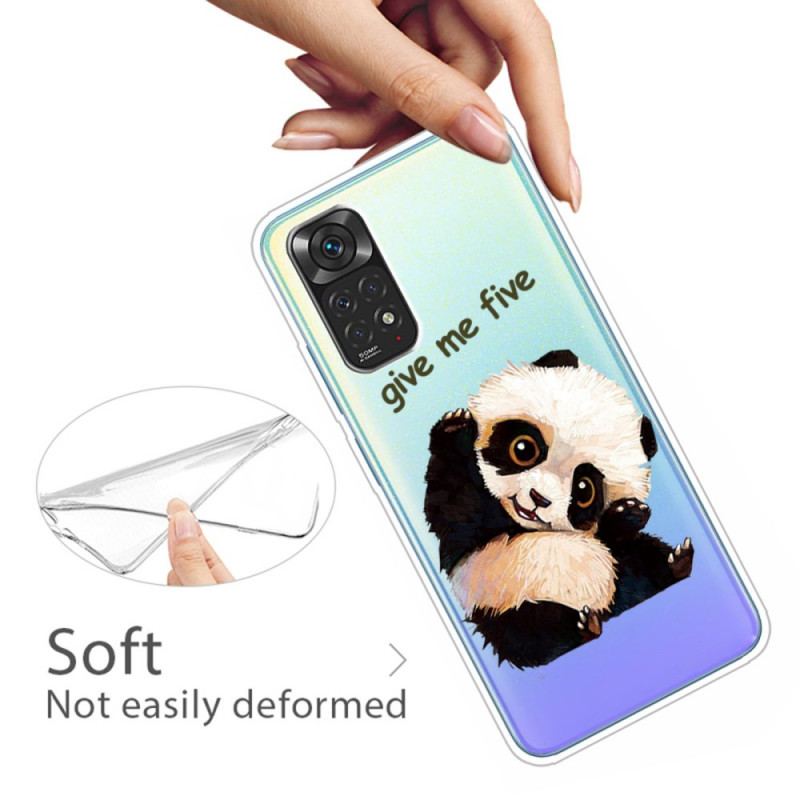 Capa Para Xiaomi Redmi Note 11 / 11S Panda Sem Costura Dá-me Cinco