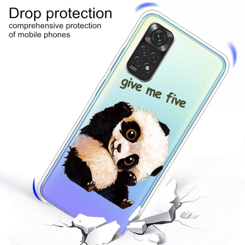 Capa Para Xiaomi Redmi Note 11 / 11S Panda Sem Costura Dá-me Cinco