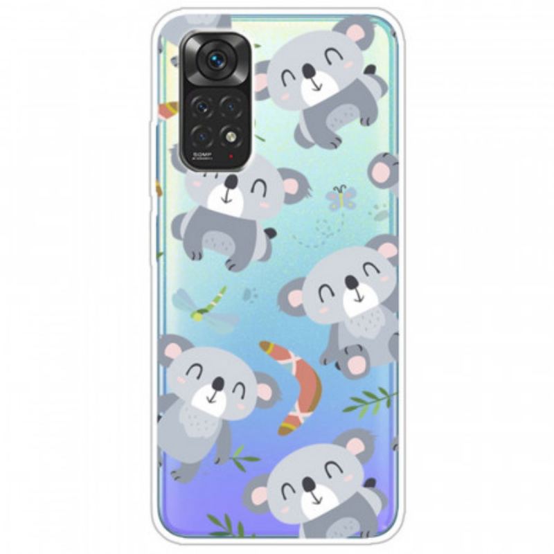 Capa Para Xiaomi Redmi Note 11 / 11S Pequenos Pandas Cinzentos