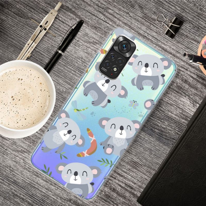 Capa Para Xiaomi Redmi Note 11 / 11S Pequenos Pandas Cinzentos