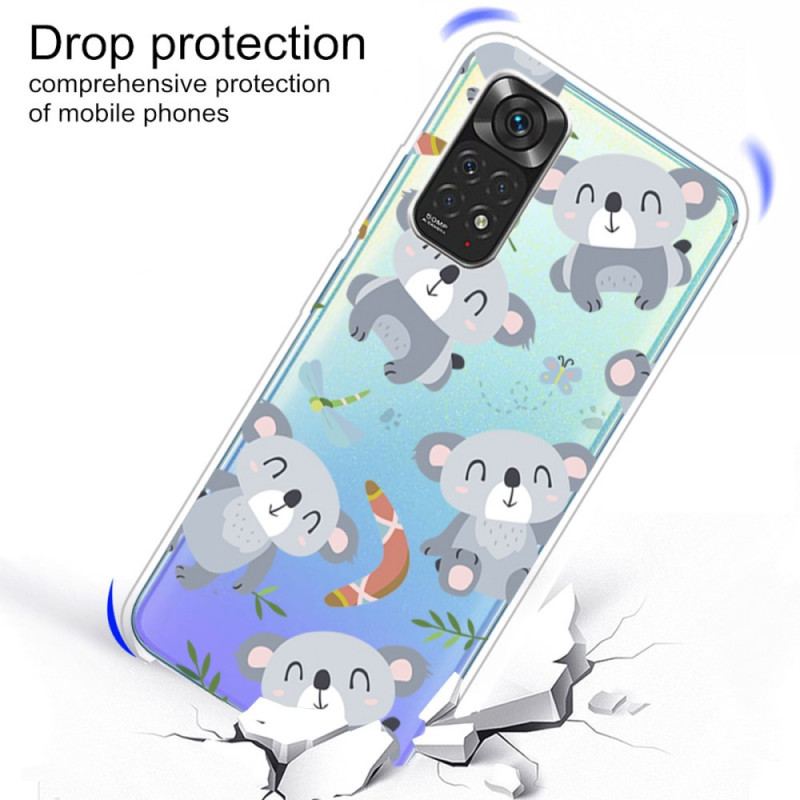 Capa Para Xiaomi Redmi Note 11 / 11S Pequenos Pandas Cinzentos