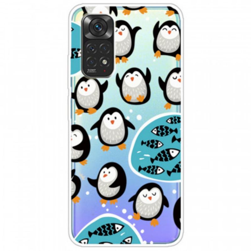 Capa Para Xiaomi Redmi Note 11 / 11S Pinguins E Peixes