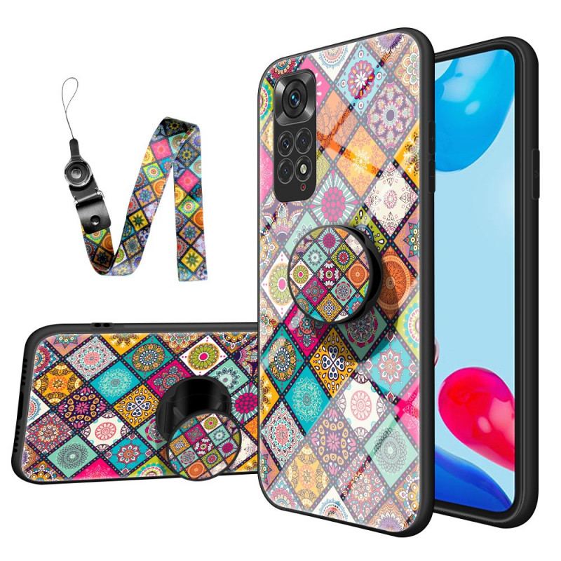 Capa Para Xiaomi Redmi Note 11 / 11S Suporte Magnético Patchwork