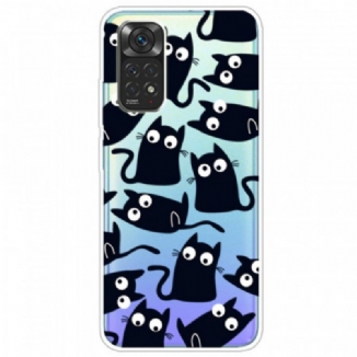 Capa Para Xiaomi Redmi Note 11 / 11S Vários Gatos Pretos