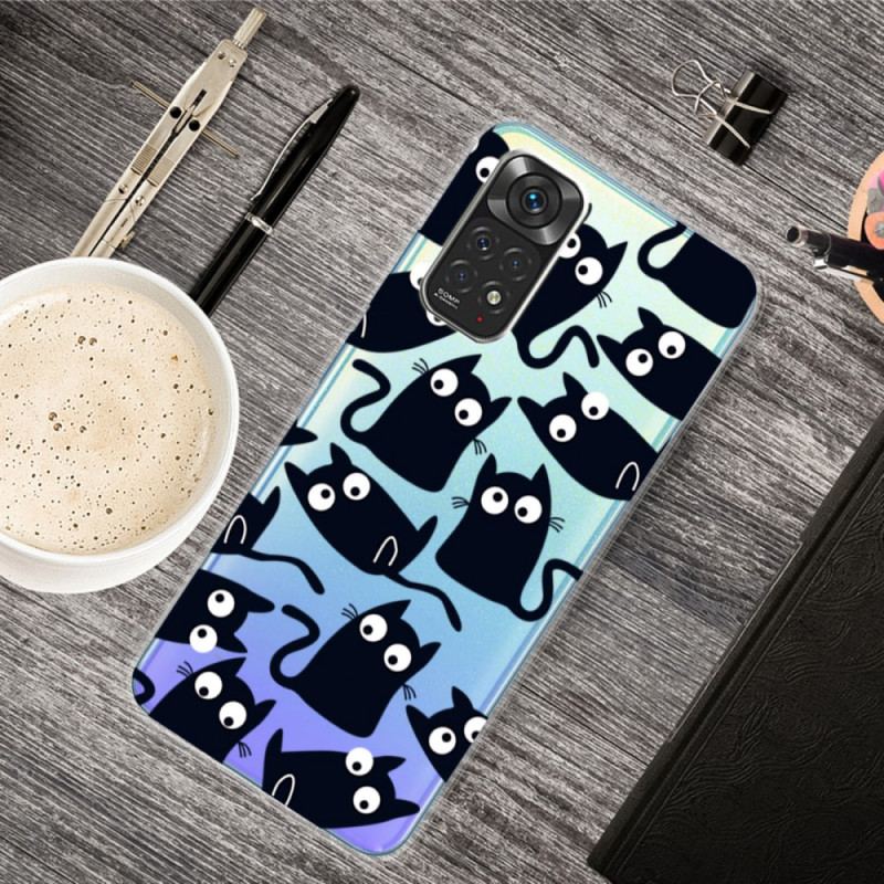 Capa Para Xiaomi Redmi Note 11 / 11S Vários Gatos Pretos