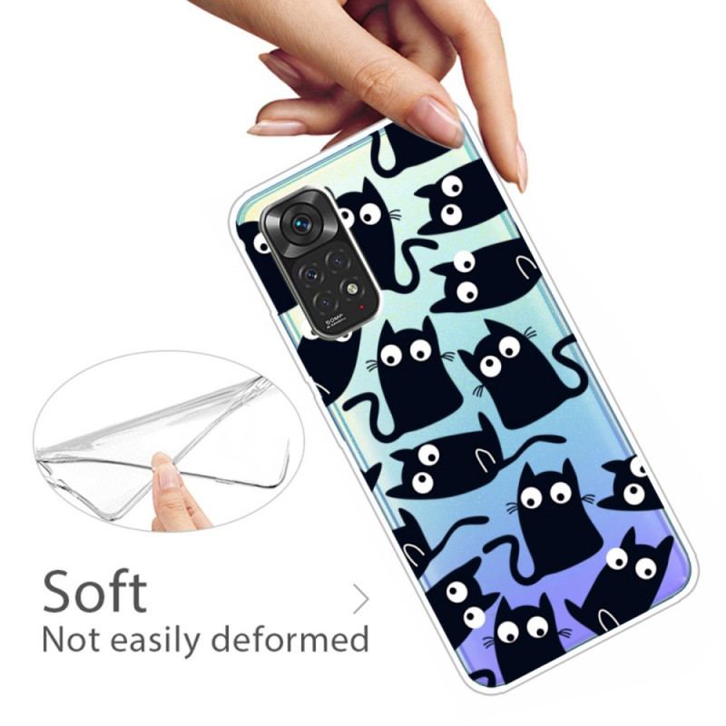 Capa Para Xiaomi Redmi Note 11 / 11S Vários Gatos Pretos