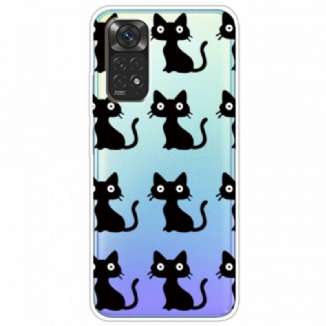 Capa Para Xiaomi Redmi Note 11 / 11S Vários Gatos Pretos