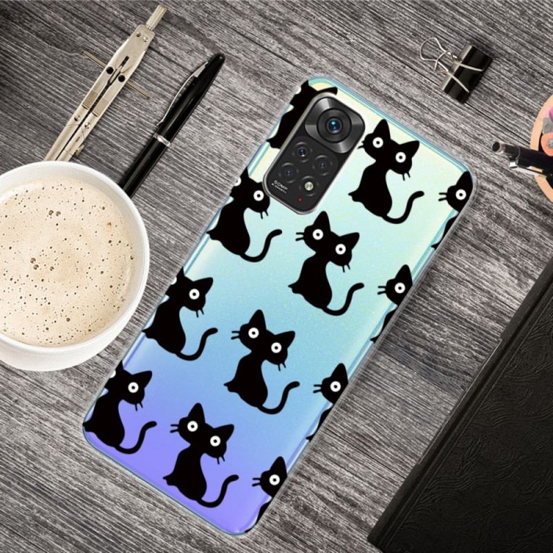 Capa Para Xiaomi Redmi Note 11 / 11S Vários Gatos Pretos