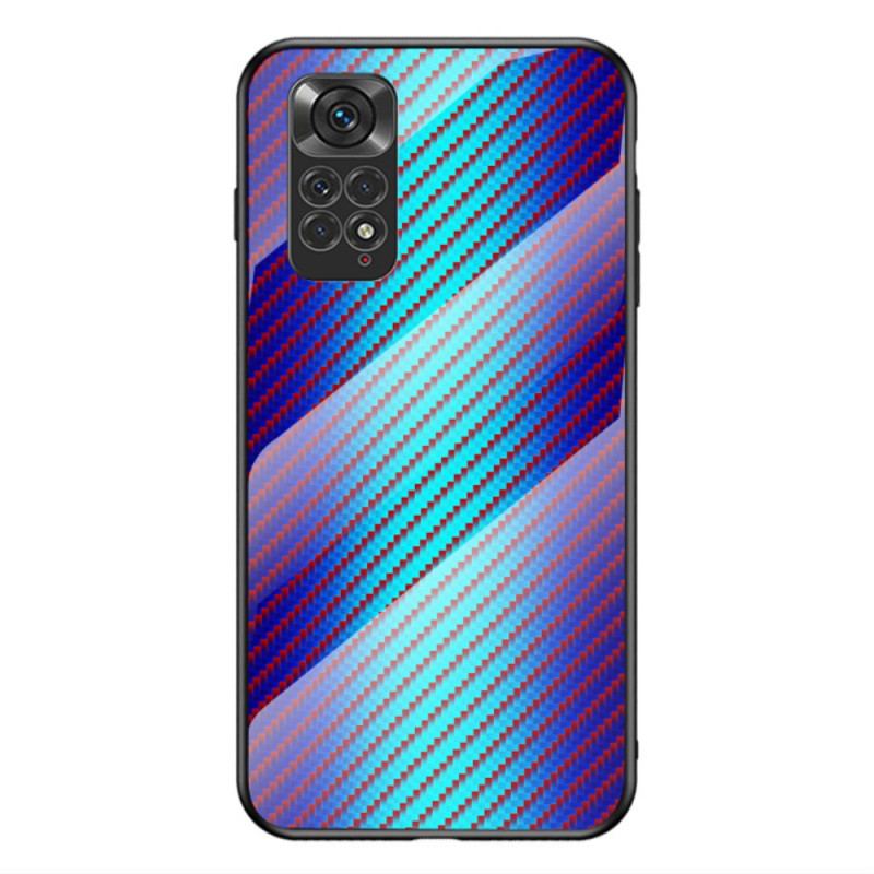 Capa Para Xiaomi Redmi Note 11 / 11S Vidro Temperado De Fibra De Carbono