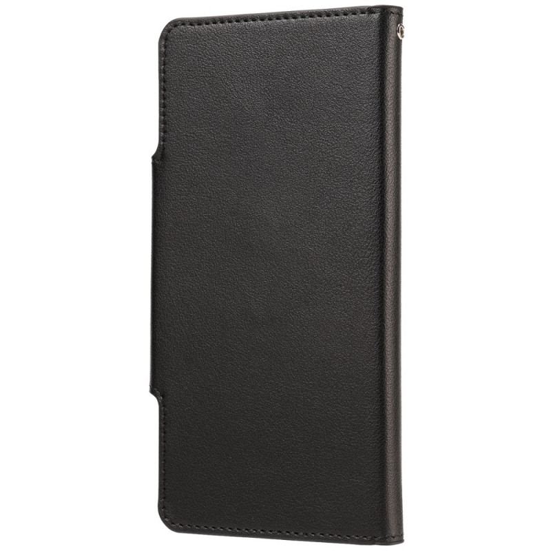 Capa De Celular Capa Em Pele Para Samsung Galaxy S22 Plus 5G Fecho De Prata Destacável