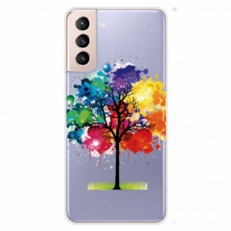 Capa De Celular Para Samsung Galaxy S22 Plus 5G Árvore Aquarela Perfeita