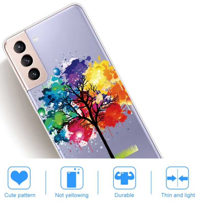 Capa De Celular Para Samsung Galaxy S22 Plus 5G Árvore Aquarela Perfeita