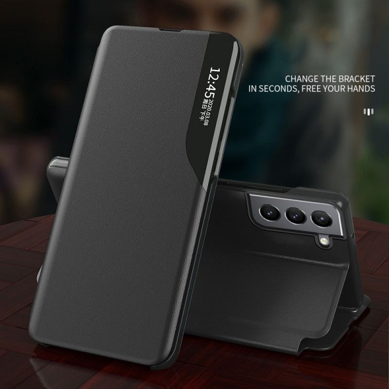 Capa De Celular Para Samsung Galaxy S22 Plus 5G Couro Sintético Texturizado