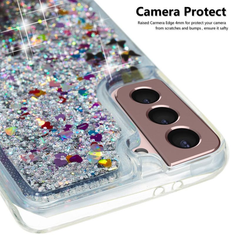 Capa De Celular Para Samsung Galaxy S22 Plus 5G Dente-de-leão Glitter