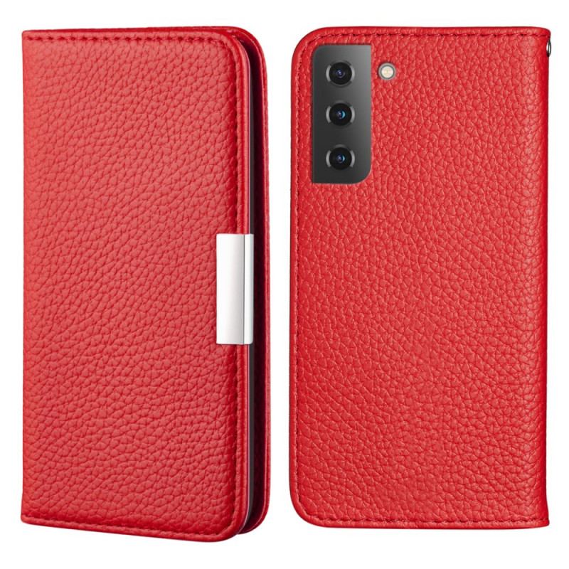 Capa De Celular Para Samsung Galaxy S22 Plus 5G Flip Couro Falso Lichia Ultra Chic