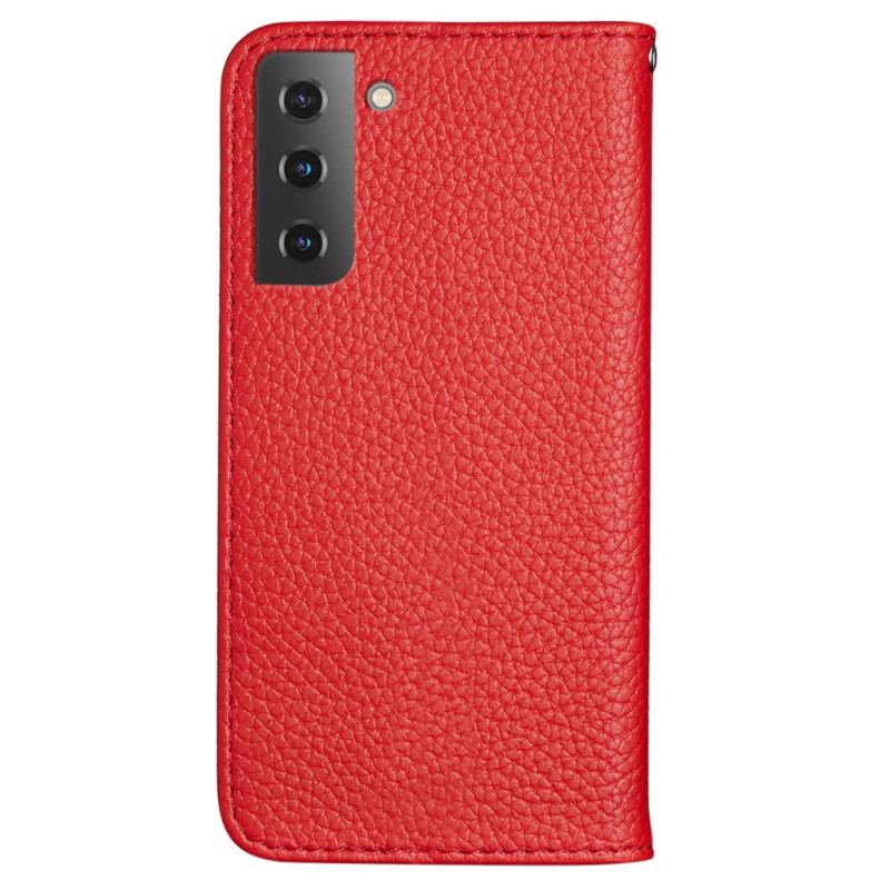 Capa De Celular Para Samsung Galaxy S22 Plus 5G Flip Couro Falso Lichia Ultra Chic