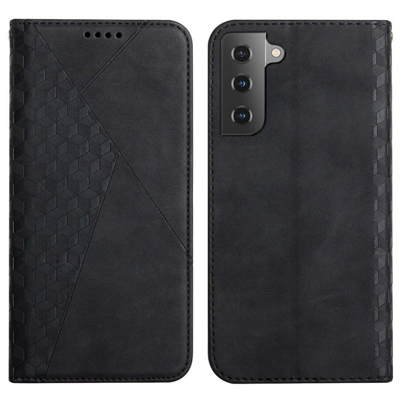 Capa De Celular Para Samsung Galaxy S22 Plus 5G Flip Estilo De Couro Com Textura Diamante