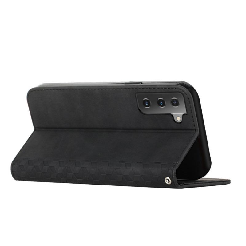 Capa De Celular Para Samsung Galaxy S22 Plus 5G Flip Estilo De Couro Com Textura Diamante