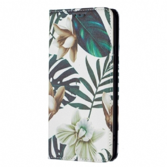 Capa De Celular Para Samsung Galaxy S22 Plus 5G Flip Folhas