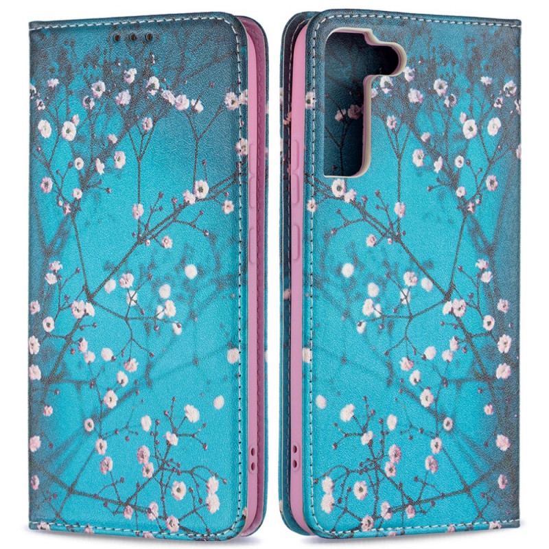 Capa De Celular Para Samsung Galaxy S22 Plus 5G Flip Ramos Floridos