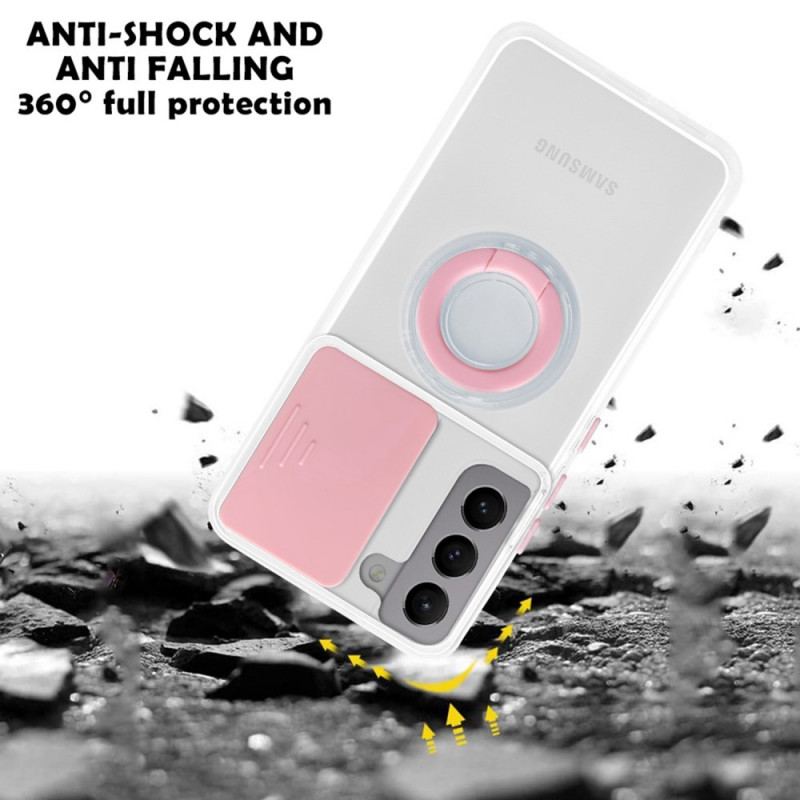 Capa De Celular Para Samsung Galaxy S22 Plus 5G Suporte De Anel E Protetores De Lente