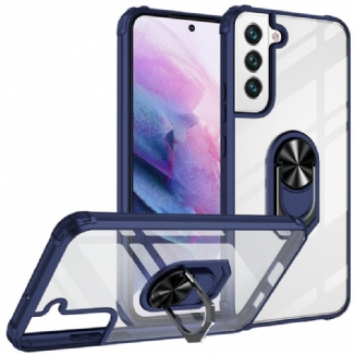 Capa De Celular Para Samsung Galaxy S22 Plus 5G Transparente Com Suporte De Anel