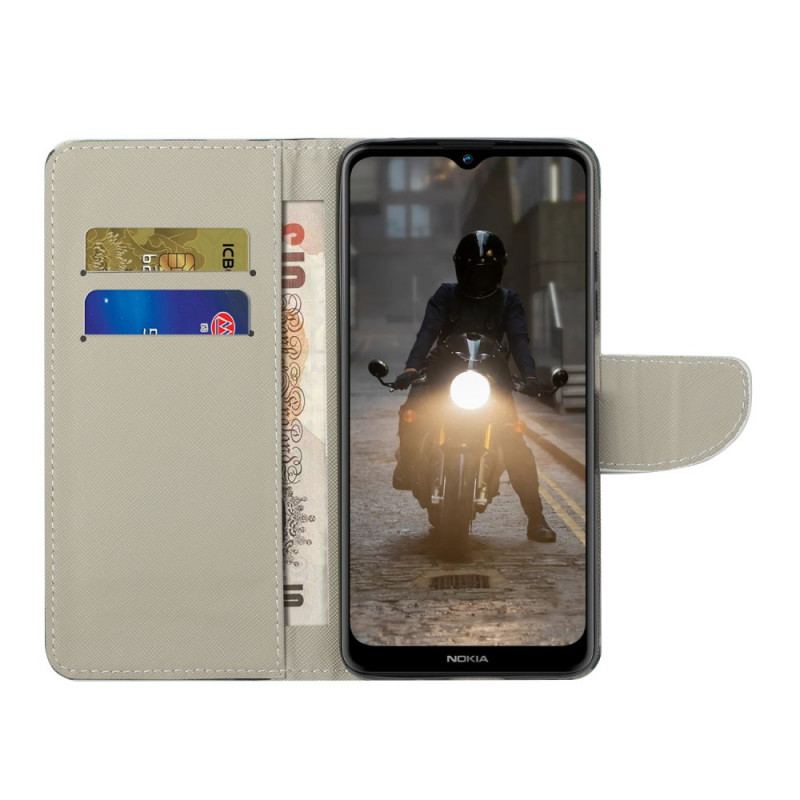 Capa De Couro Para Samsung Galaxy S22 Plus 5G Borboletas Soberanas