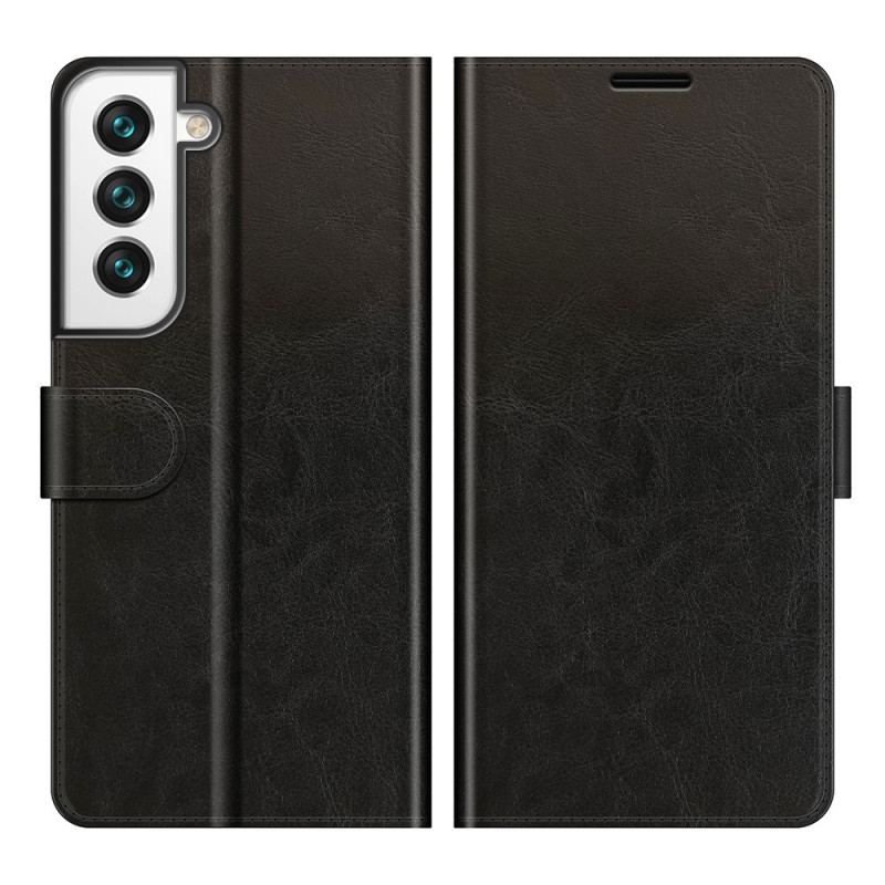 Capa De Couro Para Samsung Galaxy S22 Plus 5G Efeito Couro Designer