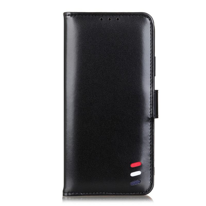 Capa De Couro Para Samsung Galaxy S22 Plus 5G Efeito Couro Tricolor