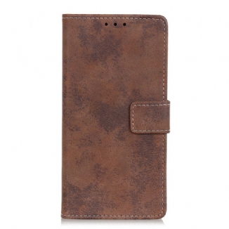 Capa De Couro Para Samsung Galaxy S22 Plus 5G Efeito Couro Vintage