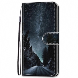 Capa De Couro Para Samsung Galaxy S22 Plus 5G Natureza Misteriosa