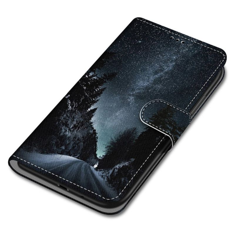 Capa De Couro Para Samsung Galaxy S22 Plus 5G Natureza Misteriosa