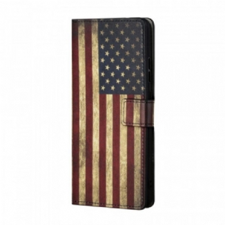 Capa Flip Para Samsung Galaxy S22 Plus 5G Bandeira Americana