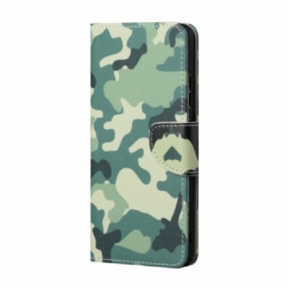 Capa Flip Para Samsung Galaxy S22 Plus 5G Camuflagem Militar