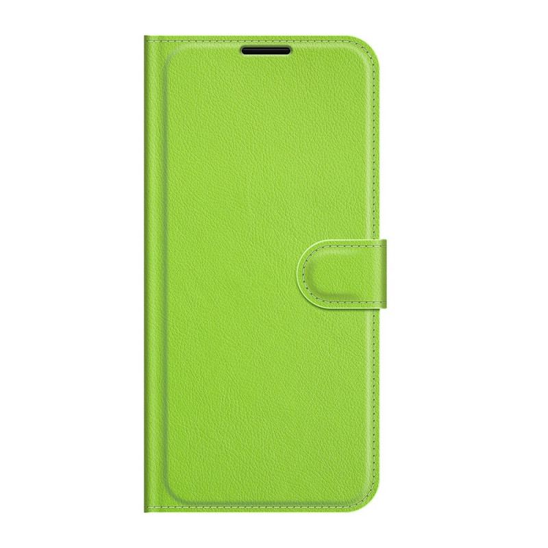 Capa Flip Para Samsung Galaxy S22 Plus 5G Clássico Efeito Couro Lichia