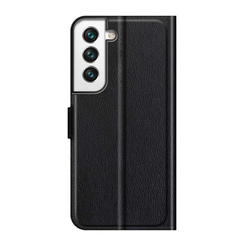 Capa Flip Para Samsung Galaxy S22 Plus 5G Clássico Efeito Couro Lichia