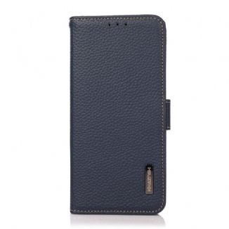 Capa Flip Para Samsung Galaxy S22 Plus 5G Couro De Lichia Khazneh Rfid