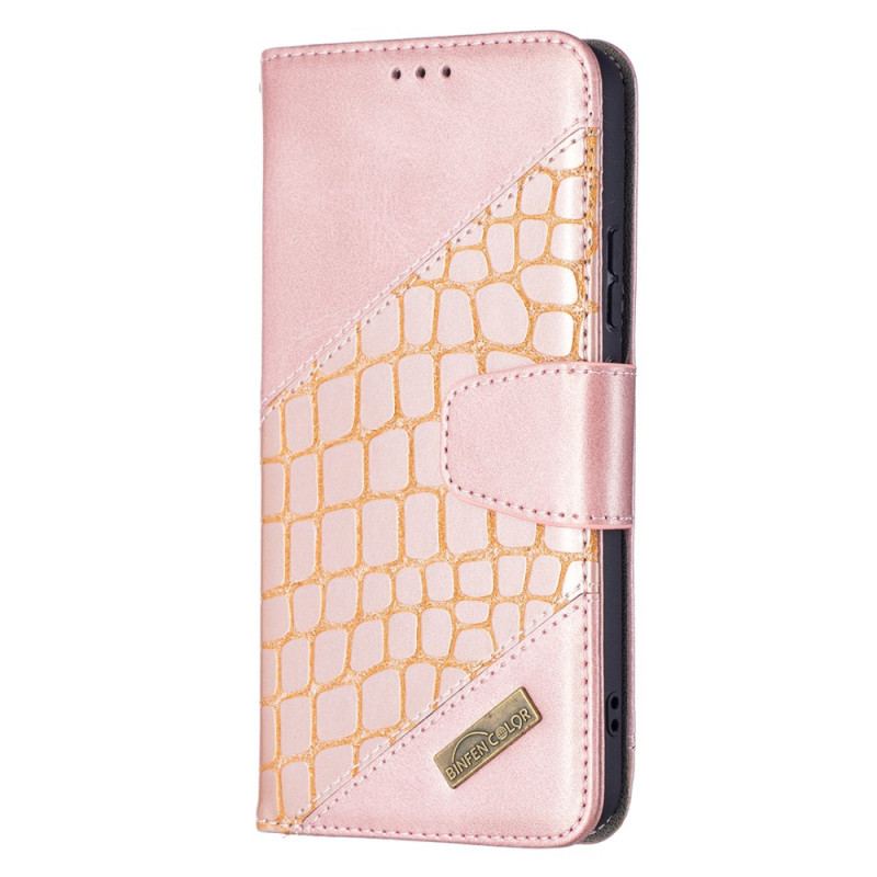 Capa Flip Para Samsung Galaxy S22 Plus 5G Efeito Clássico De Pele De Crocodilo