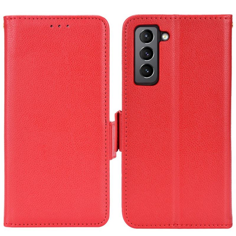 Capa Flip Para Samsung Galaxy S22 Plus 5G Estilo Couro Design Lichia