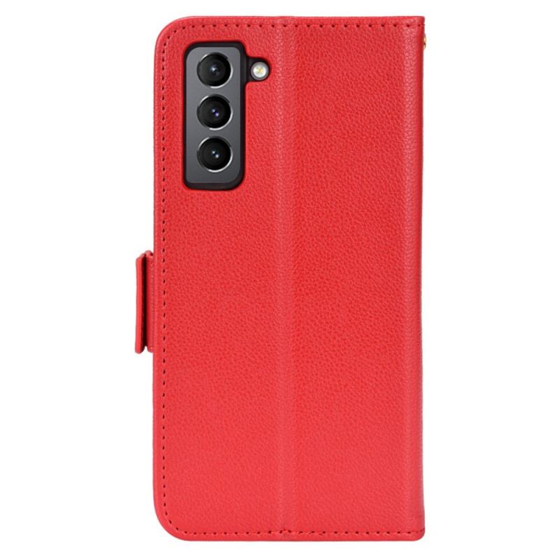 Capa Flip Para Samsung Galaxy S22 Plus 5G Estilo Couro Design Lichia