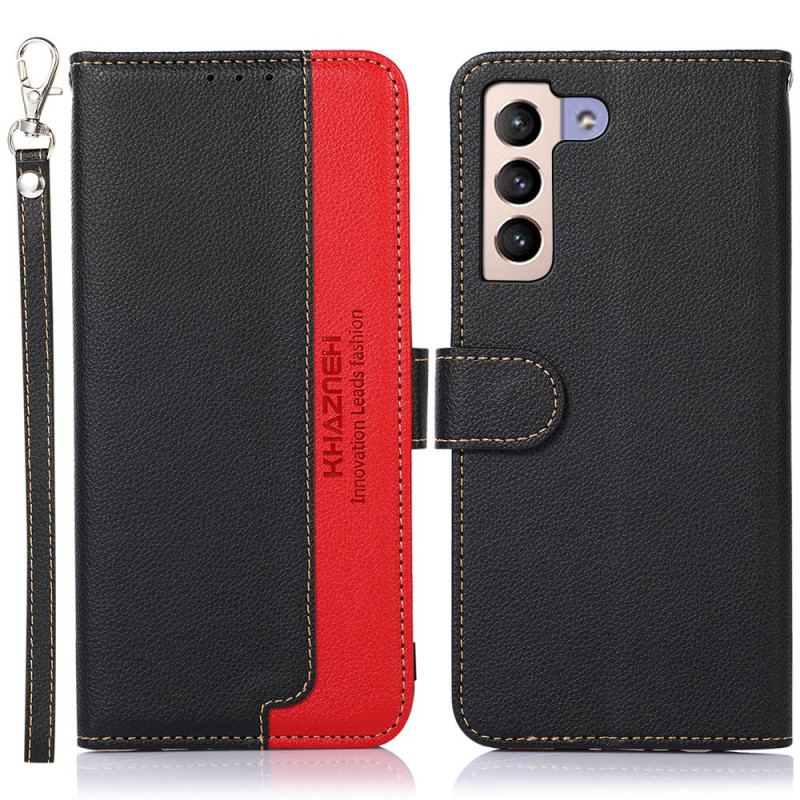 Capa Flip Para Samsung Galaxy S22 Plus 5G Estilo Lichia Rfid Khazneh