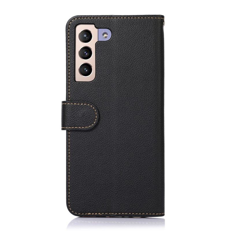 Capa Flip Para Samsung Galaxy S22 Plus 5G Estilo Lichia Rfid Khazneh