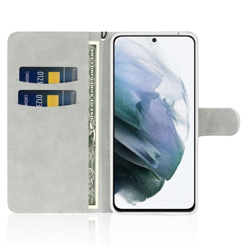 Capa Flip Para Samsung Galaxy S22 Plus 5G Lantejoulas Design S