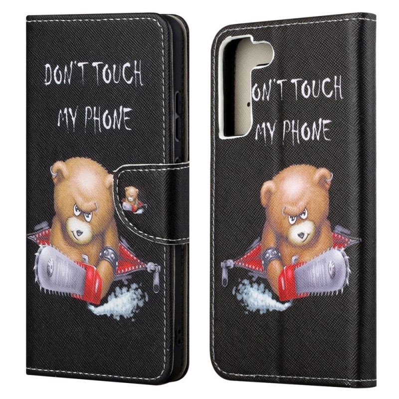 Capa Flip Para Samsung Galaxy S22 Plus 5G Urso Perigoso