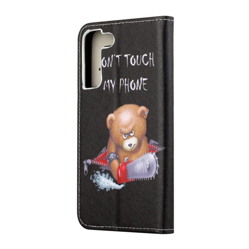 Capa Flip Para Samsung Galaxy S22 Plus 5G Urso Perigoso