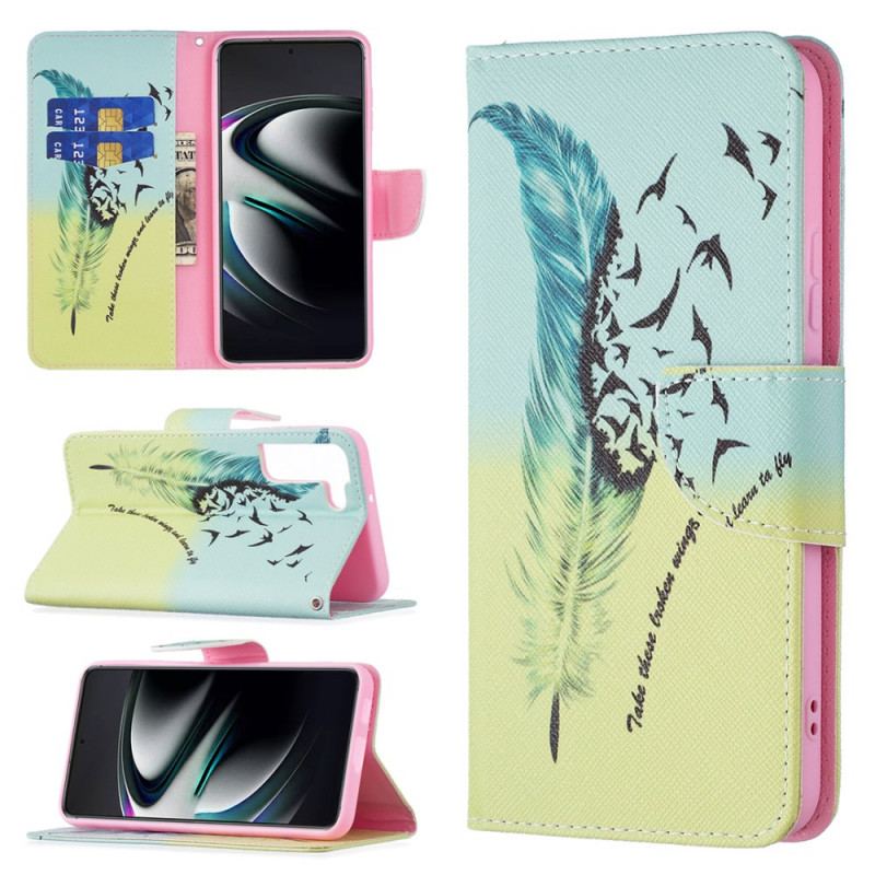 Capa Folio Para Samsung Galaxy S22 Plus 5G Aprender A Voar